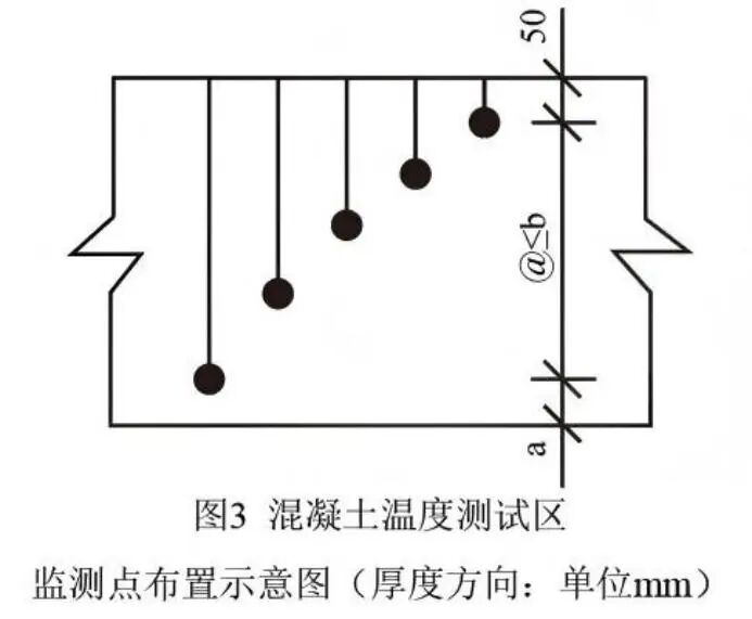 图3 混凝土温控测试点布置