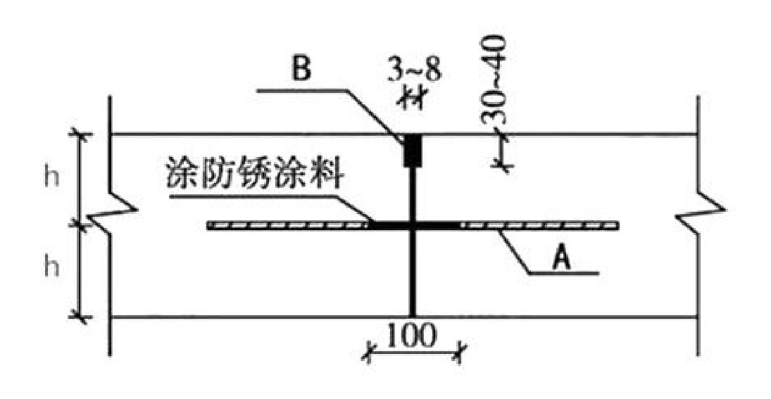 图2 纵向施工缝构造