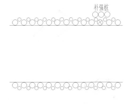 基坑围护桩平面布置图和支护断面图