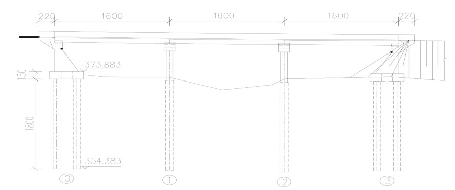 桥梁立面示意图