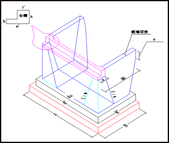 U型桥台示意图